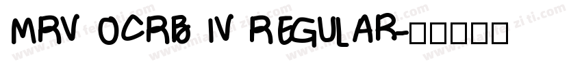 MRV OCRB IV Regular字体转换